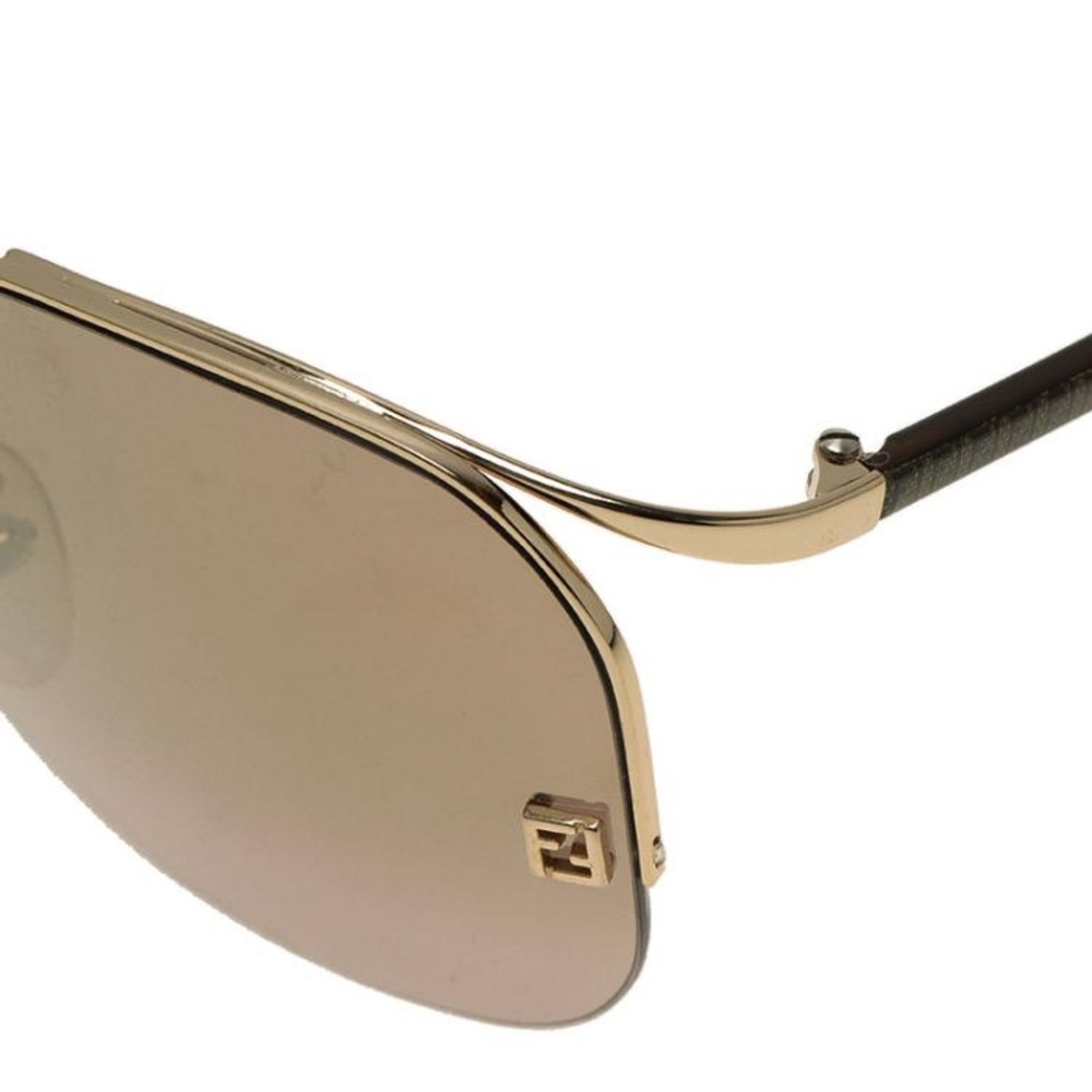 Fendi Women's Gold & Brown Oversized Sunglasses - Picture 10 of 11